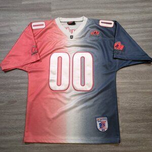 Vintage Johnny Blaze Football Jersey Sz Medium Ombre Red White Blue Hip Hop USA